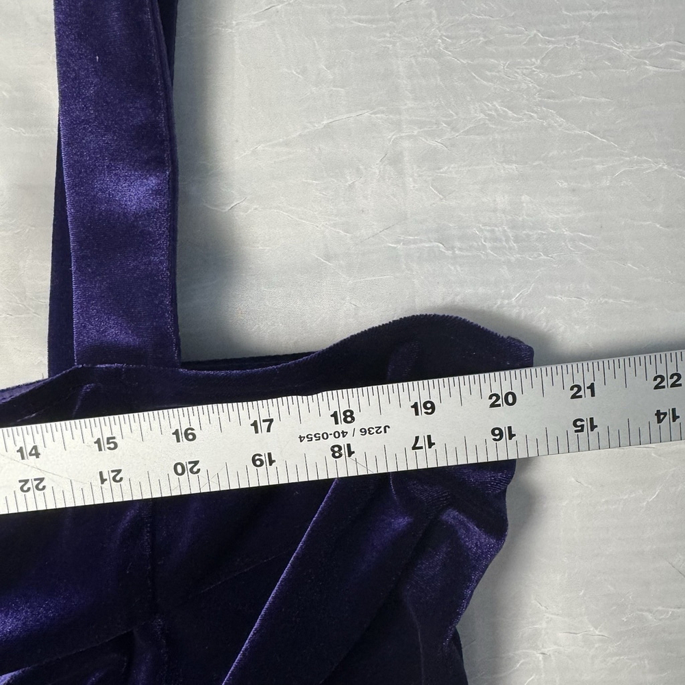 Onyx Nite Velvet Purple Vintage Y2K Formal Sparkly Dress Size 16 - Picture 10 of 13